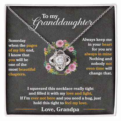 To My Granddaughter, Hold This Tight To Feel My Love - WL0007
