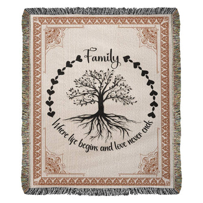 Family Roots, Celtic Tree Woven Blanket - WL0005